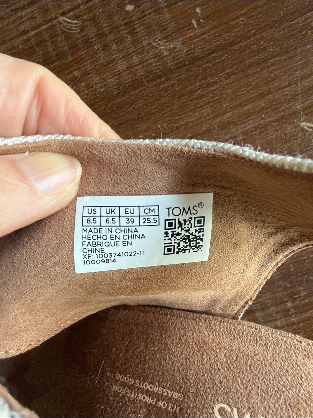TOMS Majorca Sandal Cream Linen Block Heel Sandals size 8.5 NWT - Picture 11 of 12
